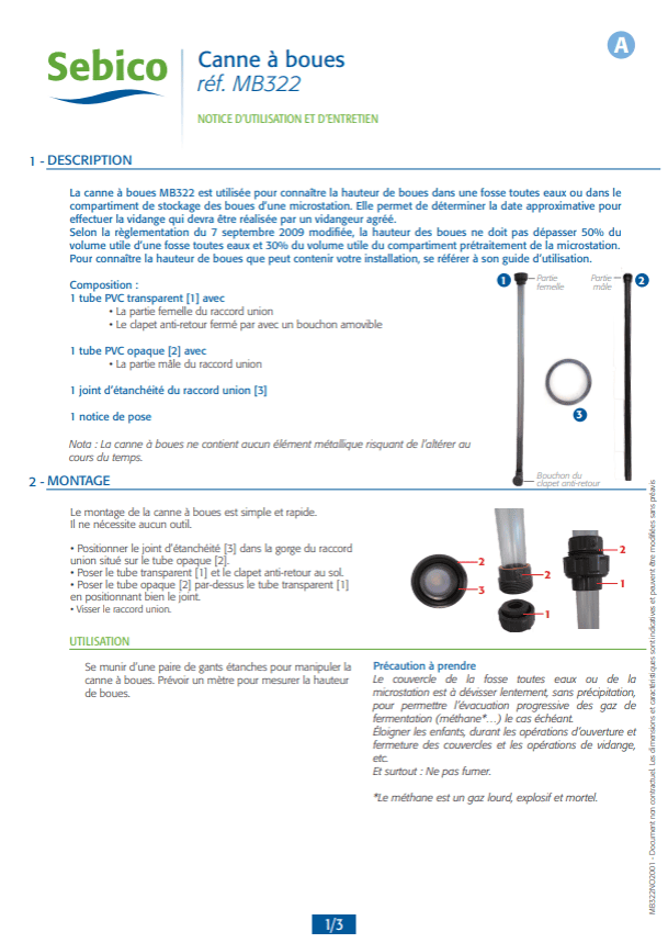 Canne à Boue MB322 Canne à Boue MB322