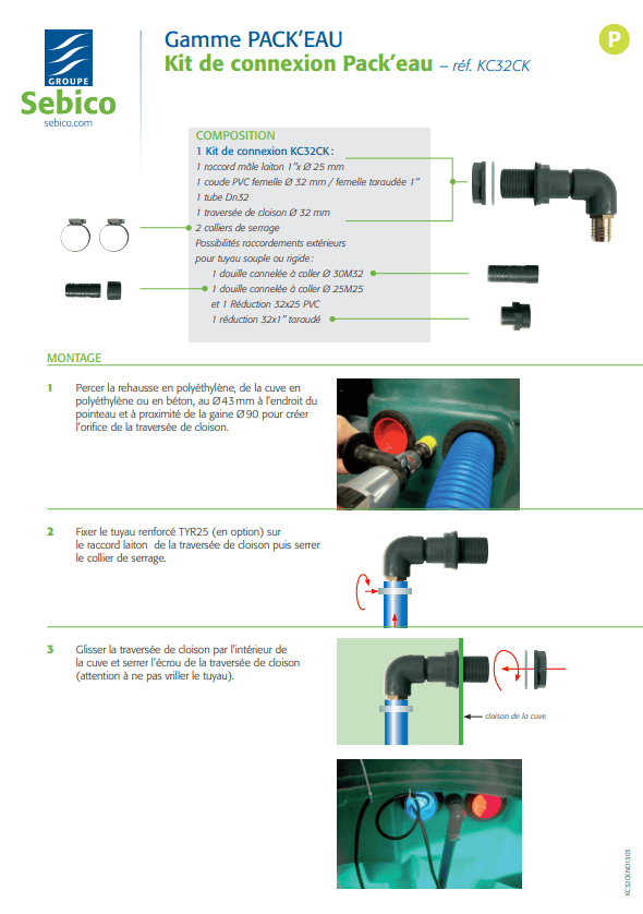 Kit de connexion Pack'eau Kit de connexion Pack'eau